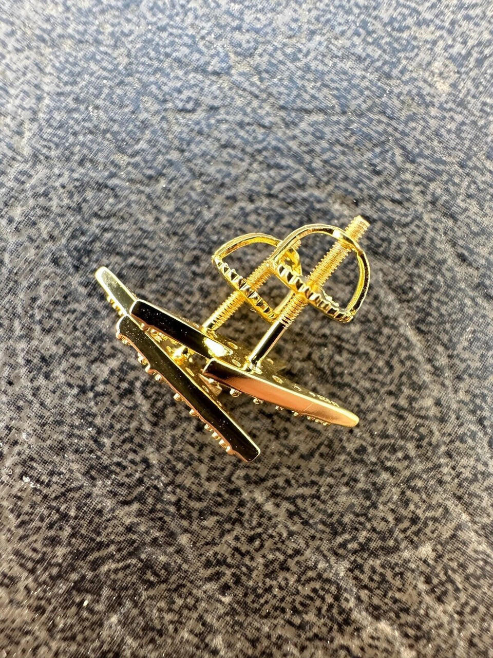 HarlemBling Moissanite Real 14k Gold Over 925 Silver Iced Hip Hop Lightning Bolt Earrings