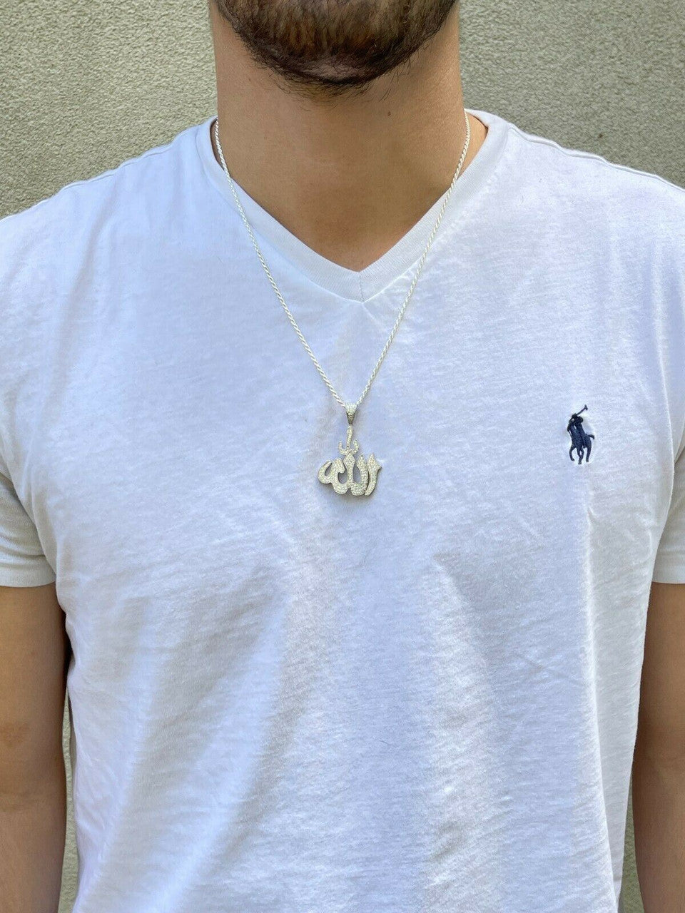 HarlemBling MOISSANITE Real 925 Silver/ Gold Allah Islamic Pendant Iced Pass Diamond Tester