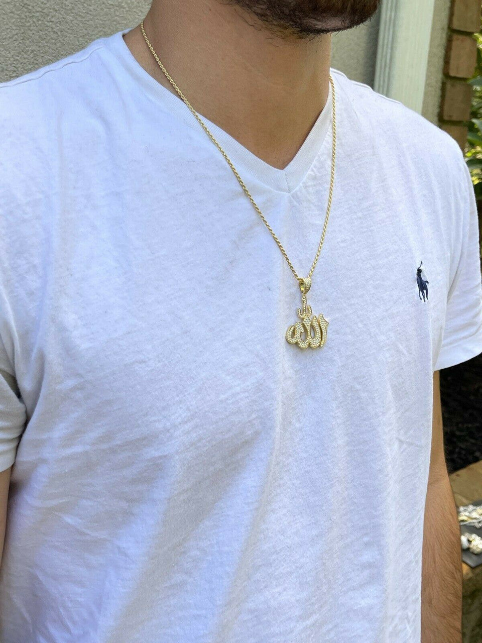 HarlemBling MOISSANITE Real 925 Silver/ Gold Allah Islamic Pendant Iced Pass Diamond Tester