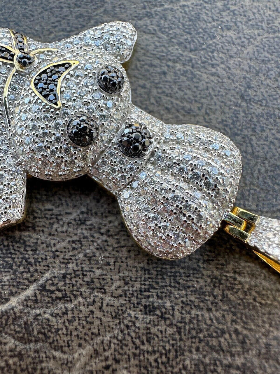 HarlemBling MOISSANITE Real 925 Silver / Gold Pillsbury Doughboy Money Necklace Pendant Iced