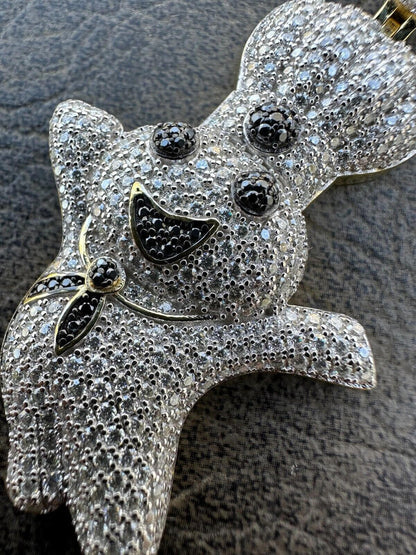HarlemBling MOISSANITE Real 925 Silver / Gold Pillsbury Doughboy Money Necklace Pendant Iced