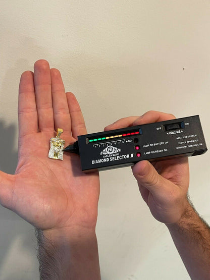 HarlemBling MOISSANITE Real 925 Silver Gold Small Jesus Piece Pendant Iced Pass Diamond Test