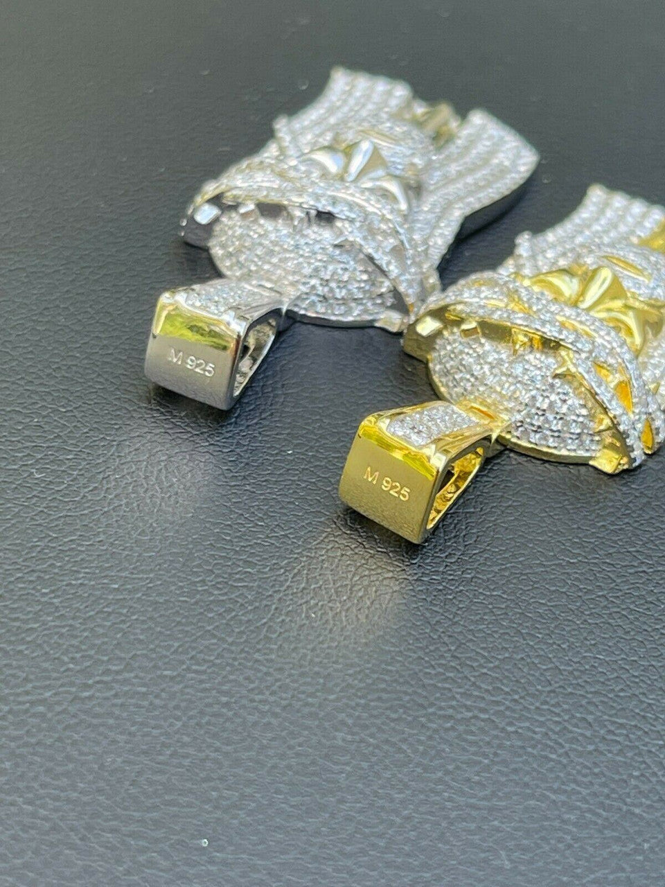 HarlemBling MOISSANITE Real 925 Silver Gold Small Jesus Piece Pendant Iced Pass Diamond Test