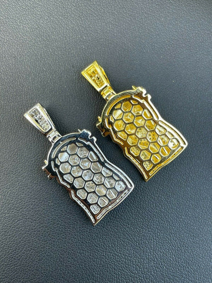 HarlemBling MOISSANITE Real 925 Silver Gold Small Jesus Piece Pendant Iced Pass Diamond Test