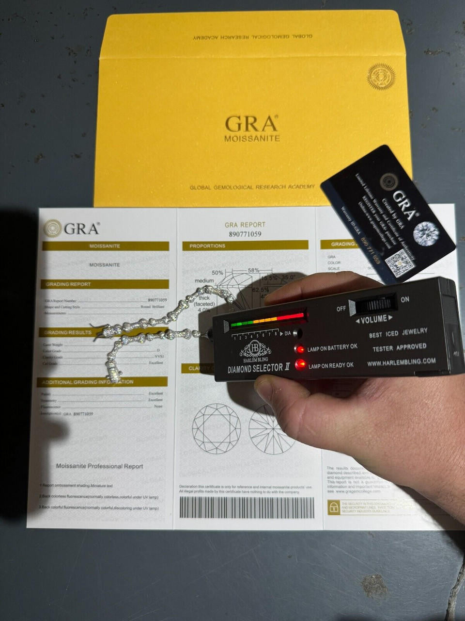 HarlemBling MOISSANITE Real Custom Bone Link Bracelet Iced Hip Hop 925 Silver Death Bones