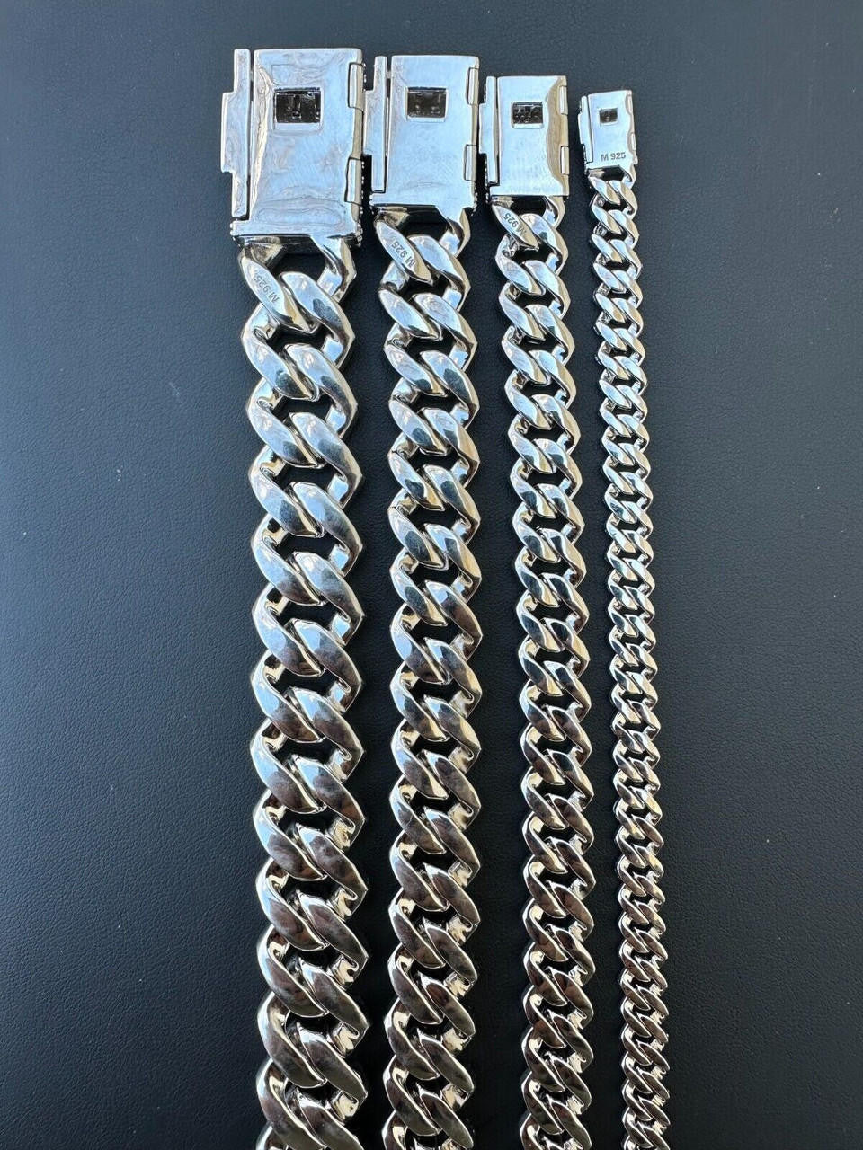 HarlemBling MOISSANITE Real Miami Cuban Link Prong Bracelet Iced Solid 925 Sterling Silver