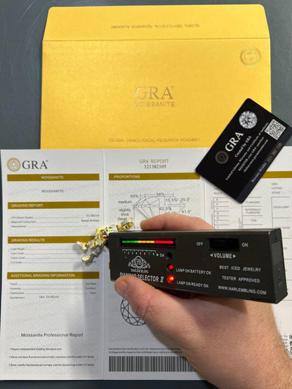 HarlemBling MOISSANITE Real Silver / Gold Iced Bart Simpson Pendant Necklace Diamond Test 