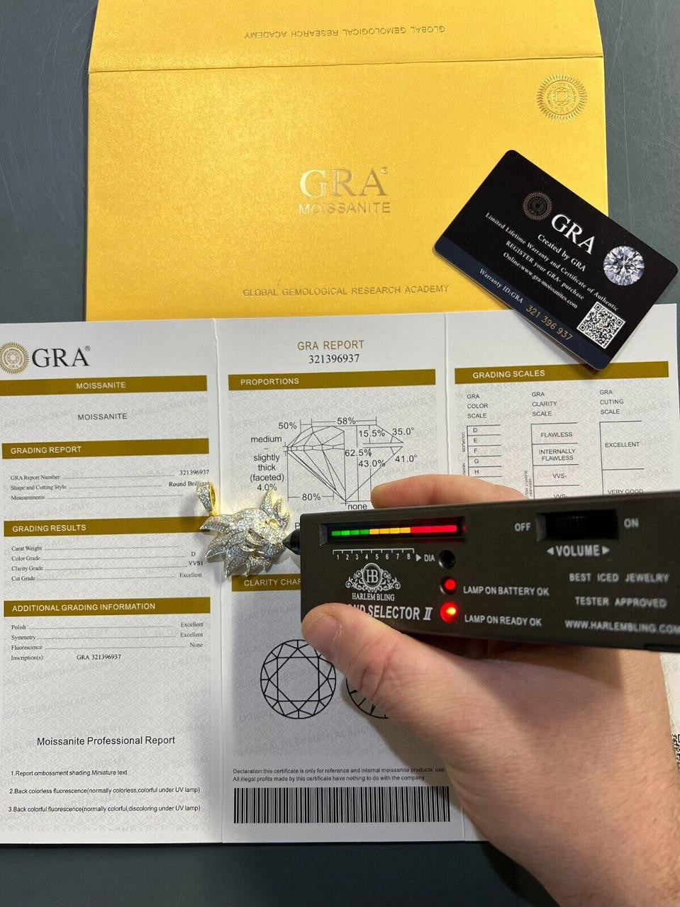 HarlemBling MOISSANITE Real Silver / Gold Iced Goku Saiyan Dragon Ball Z Pendant Necklace