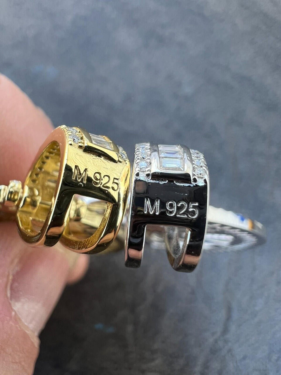 HarlemBling MOISSANITE Real Silver / Gold Michael Archangel Pendant Iced Baguette Medallion