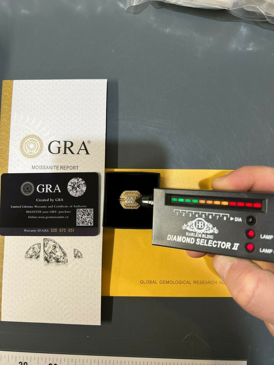 HarlemBling MOISSANITE Ring Real 14k Gold Vermeil Iced Baguette Hip Hop Passes Diamond Test