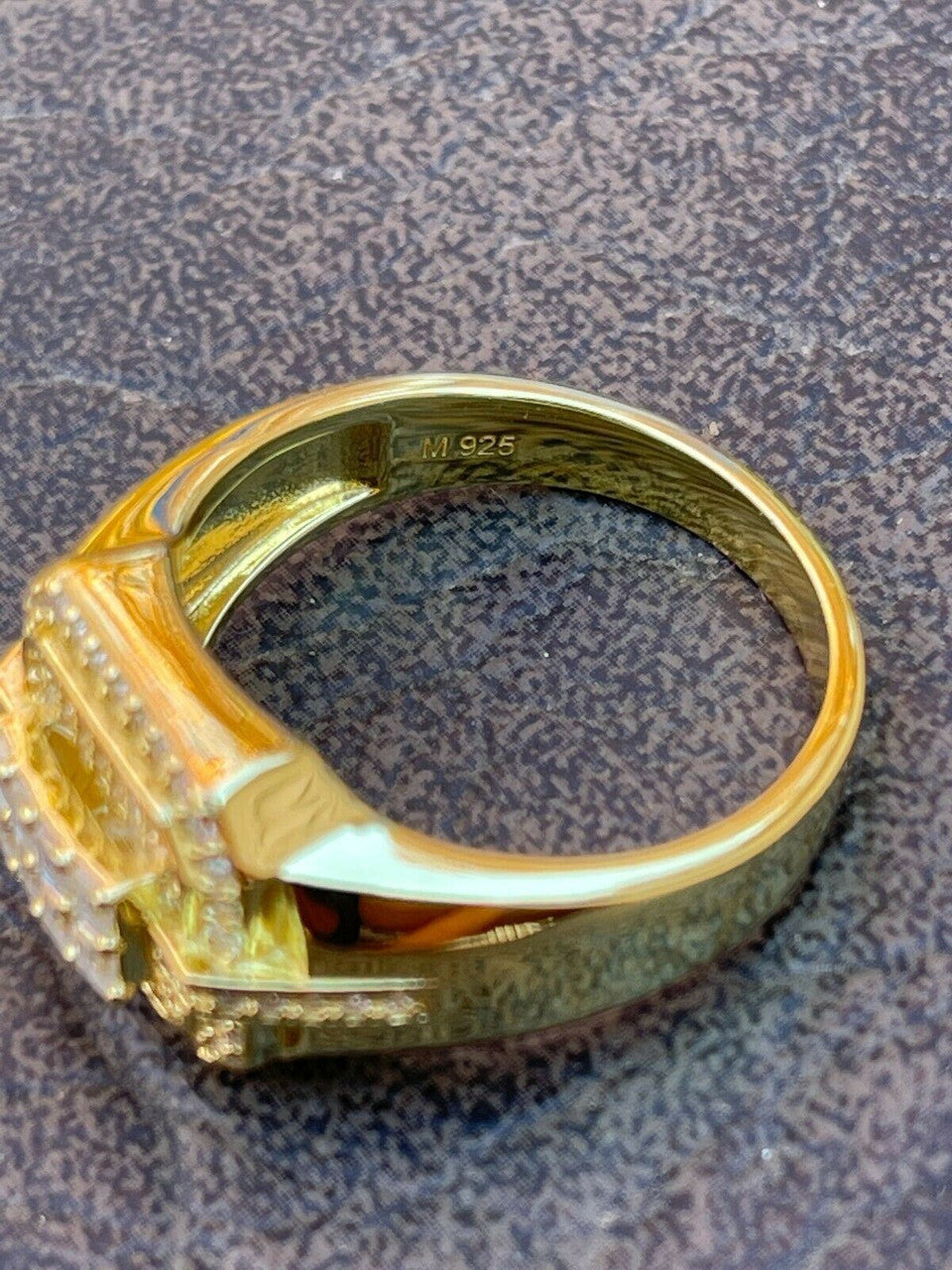 HarlemBling MOISSANITE Ring Real 14k Gold Vermeil Iced Baguette Hip Hop Passes Diamond Test