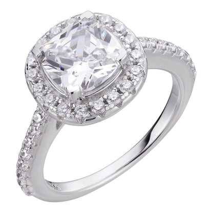 HarlemBling MOISSANITE Roman Halo Cushion Cut Engagement Ring - 925 Silver - 1.5ct-3.5ct TW