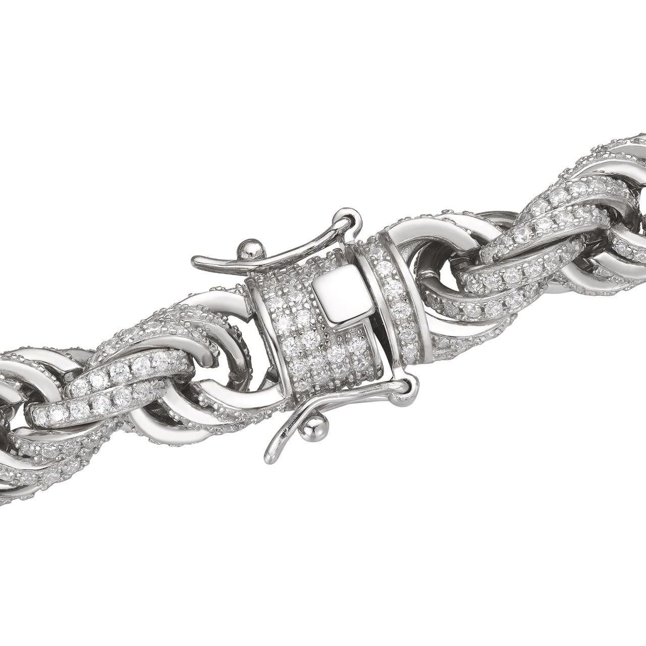 HarlemBling MOISSANITE Rope Chain Necklace Iced Out - 925 Silver - 9mm - 16-30"