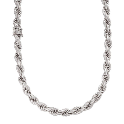 HarlemBling MOISSANITE Rope Chain Necklace Iced Out - 925 Silver - 9mm - 16-30"