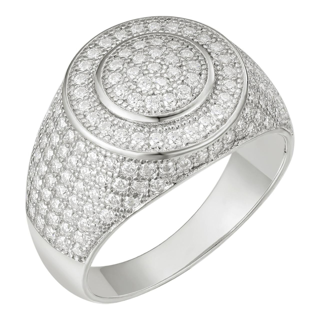 HarlemBling MOISSANITE Round Classic Iced Out Ring - 925 Silver