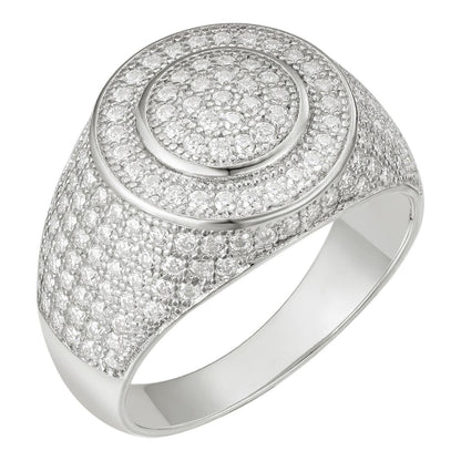 HarlemBling MOISSANITE Round Classic Iced Out Ring - 925 Silver
