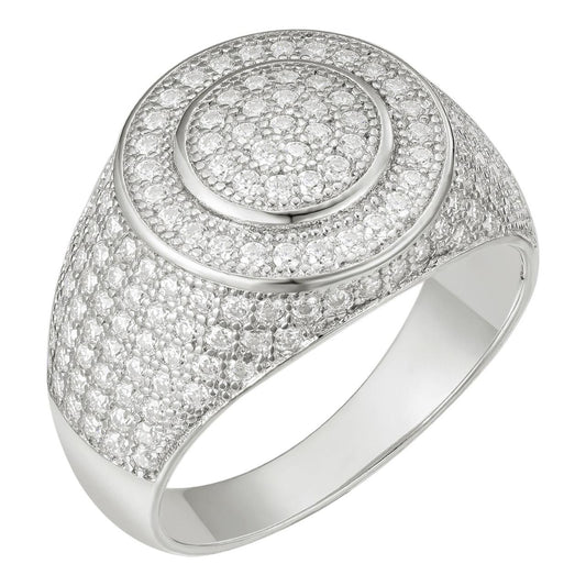 HarlemBling MOISSANITE Round Classic Iced Out Ring - 925 Silver