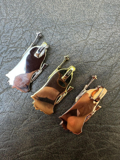 HarlemBling MOISSANITE Santa Muerte Grim Reaper Pendant Skull & AK47 Gun 925 Silver Necklace