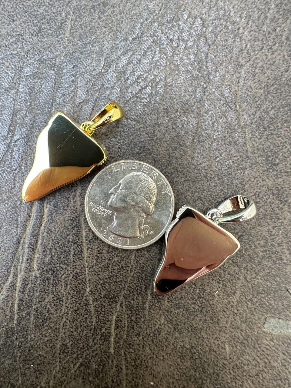 HarlemBling MOISSANITE Shark Tooth Iced Pendant 925 Silver / Gold Plated Hip Hop Necklace