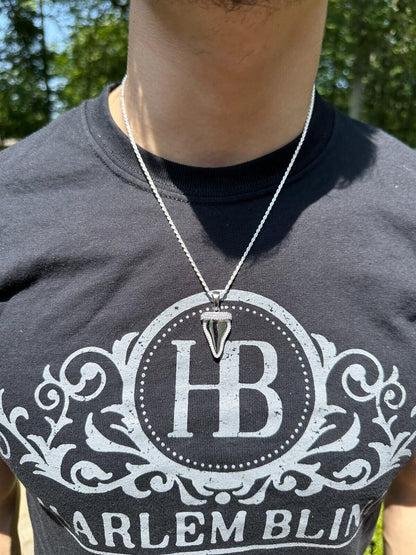 HarlemBling MOISSANITE Shark Tooth Iced Pendant 925 Silver / Gold Plated Hip Hop Necklace