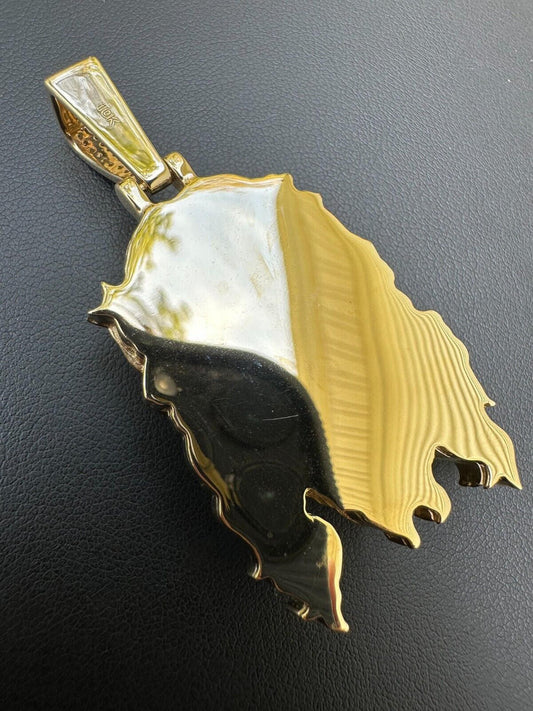 HarlemBling MOISSANITE Solid 10k Yellow Gold HEAVY Iced Jesus Piece Pendant Necklace 2 Sizes