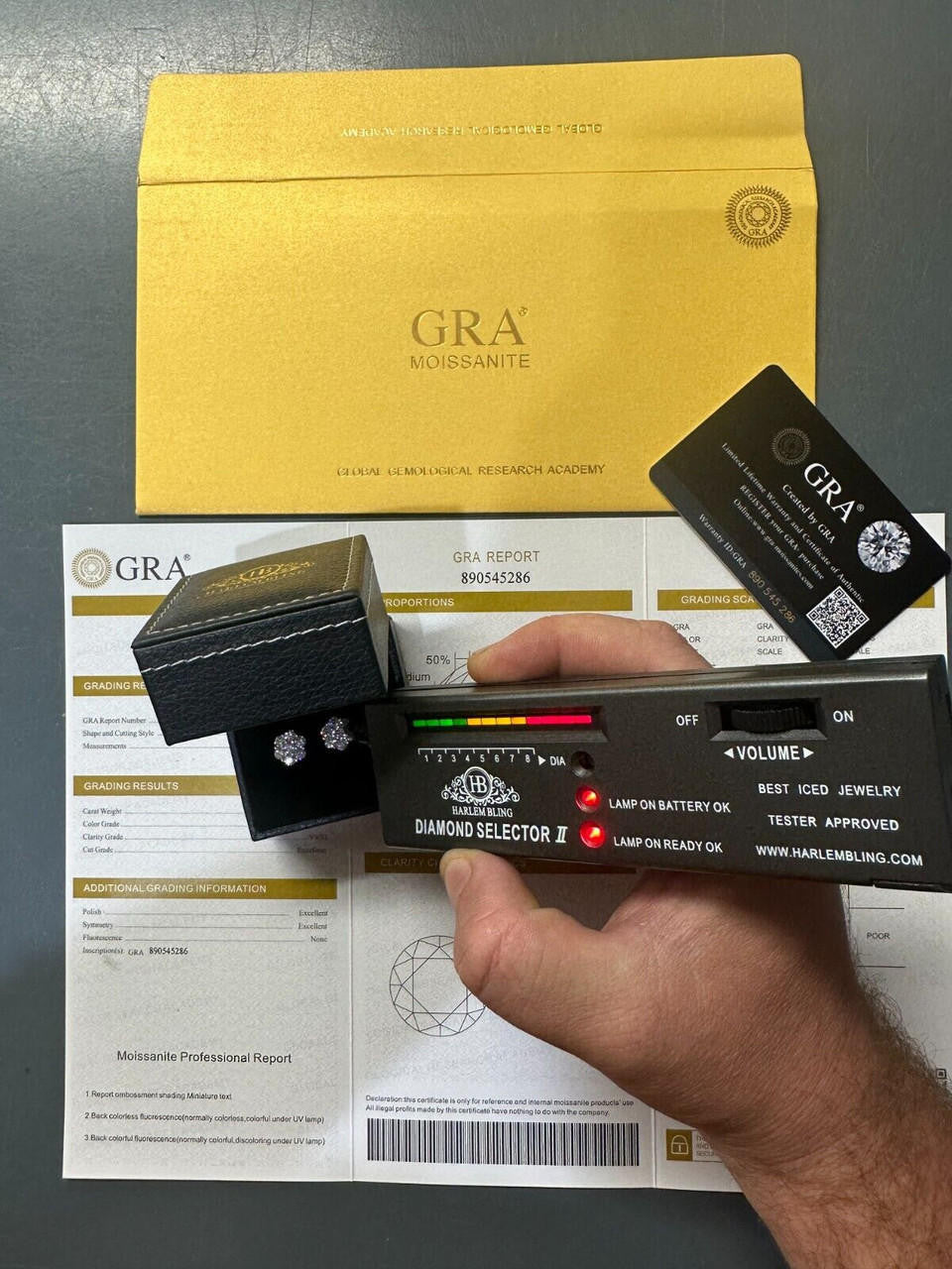 HarlemBling Moissanite Studs Cluster Flower Set Earrings Real 14k Rose Gold Over 925 Silver