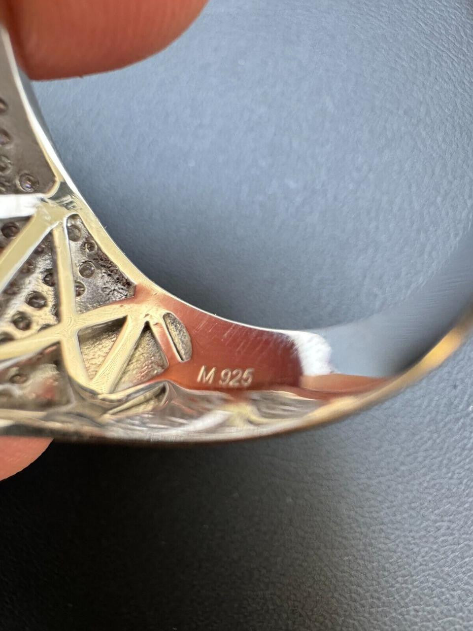 HarlemBling MOISSANITE The Dapper Don Large Stone Iced Out Ring - 925 Silver