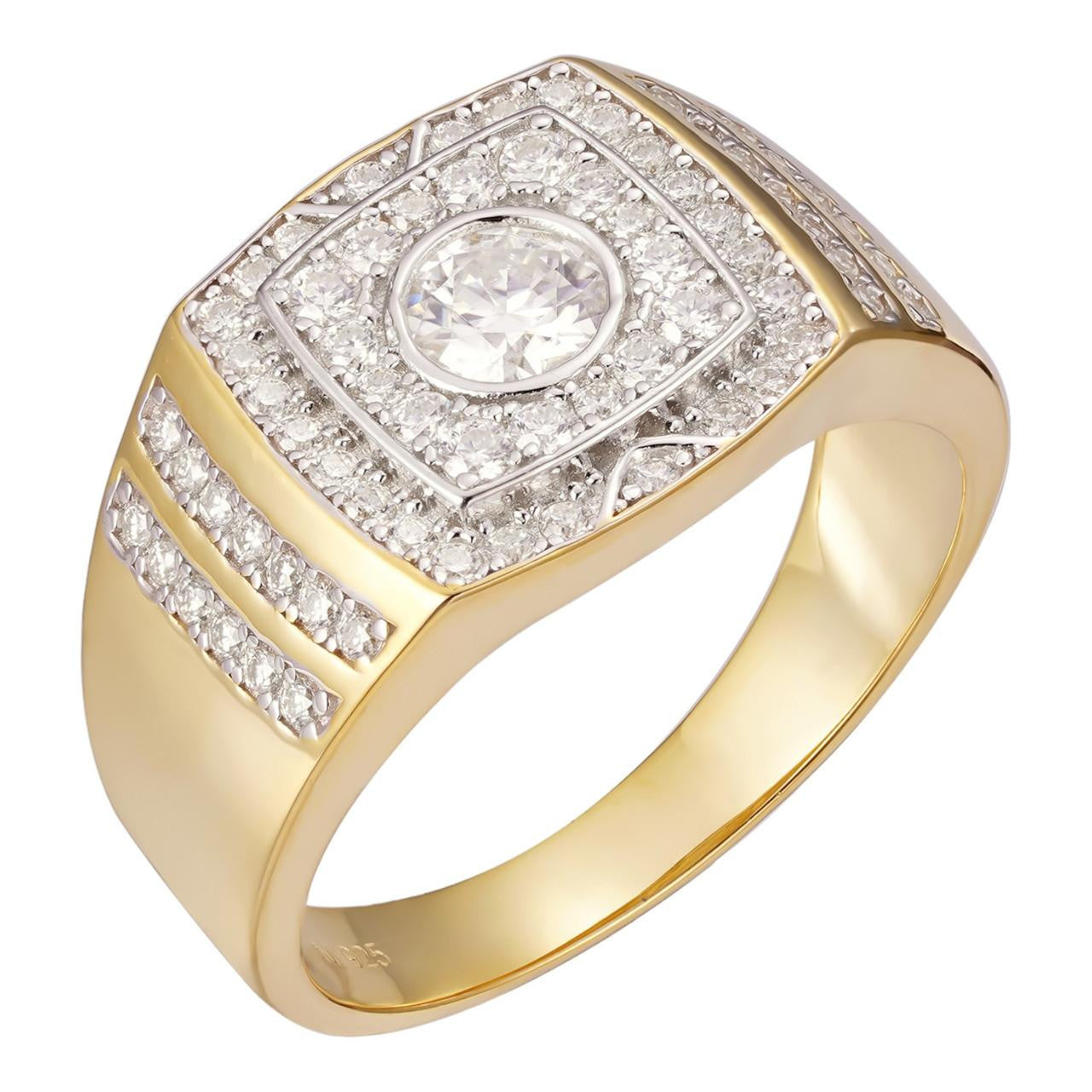 HarlemBling MOISSANITE Venetian Ring - 14k Gold Vermeil 925 Silver