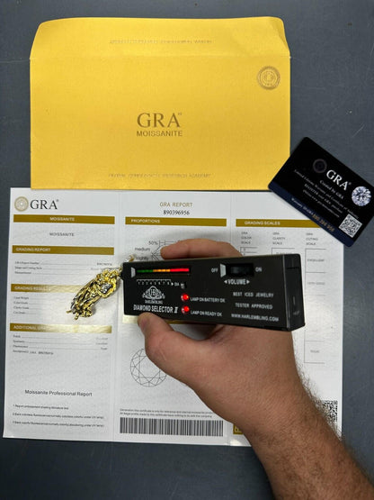 HarlemBling MOISSANITE Virgin Mary 3D Pendant Real 925 Silver/ Yellow Rose Gold Necklace