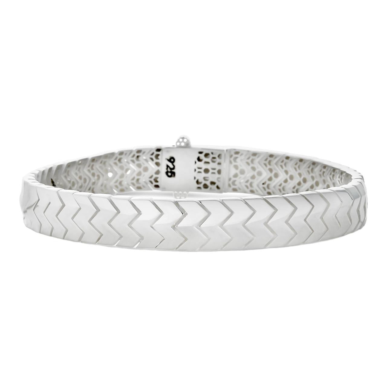 HarlemBling Monaco Snake Bracelet - Hollow 925 Sterling Silver - 6"- 8.5" - 10mm