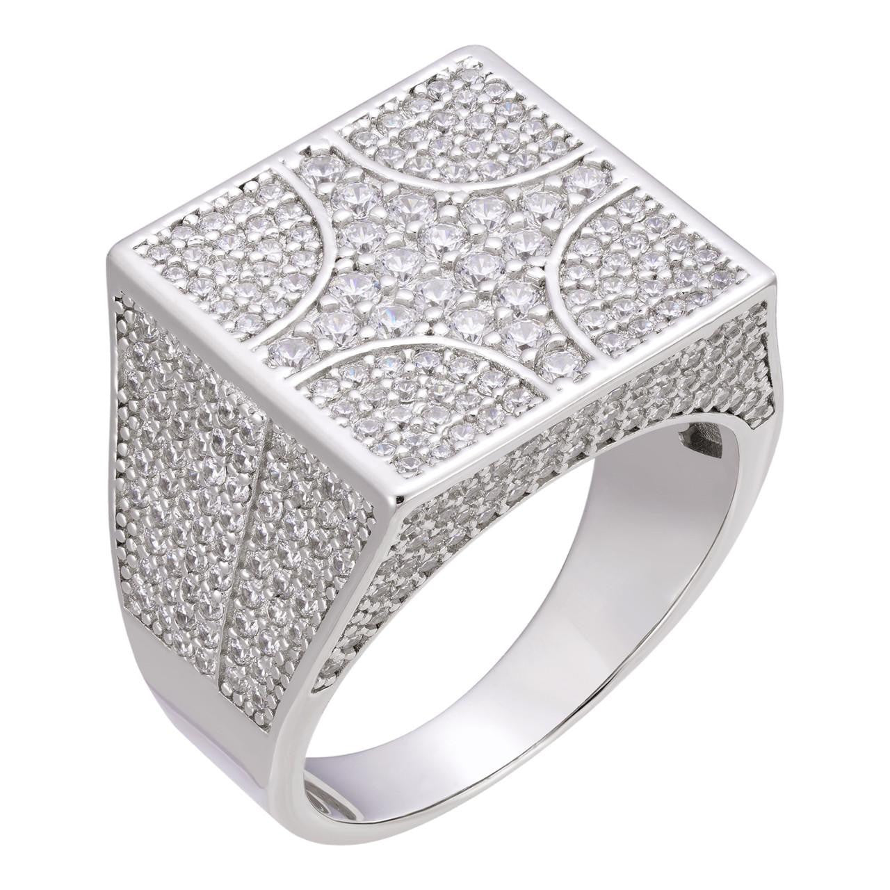 HarlemBling North South East West Iced Out Ring - 925 Silver - CZ Stones