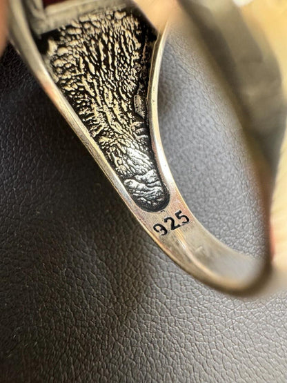 HarlemBling NYC Natural Canary Fate Ring - 925 Silver Oxidized - Genuine Yellow Sapphire Stone