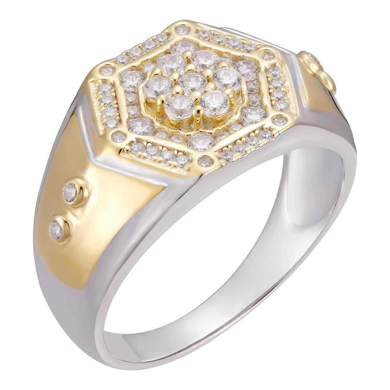 HarlemBling NYC Skyline Ring - 925 Silver & Gold Accent  - CZ Stones
