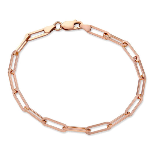 HarlemBling Paperclip Bracelet - 14k Rose Gold Vermeil 925 Sterling Silver - 6"-8" - 2.5mm-4mm