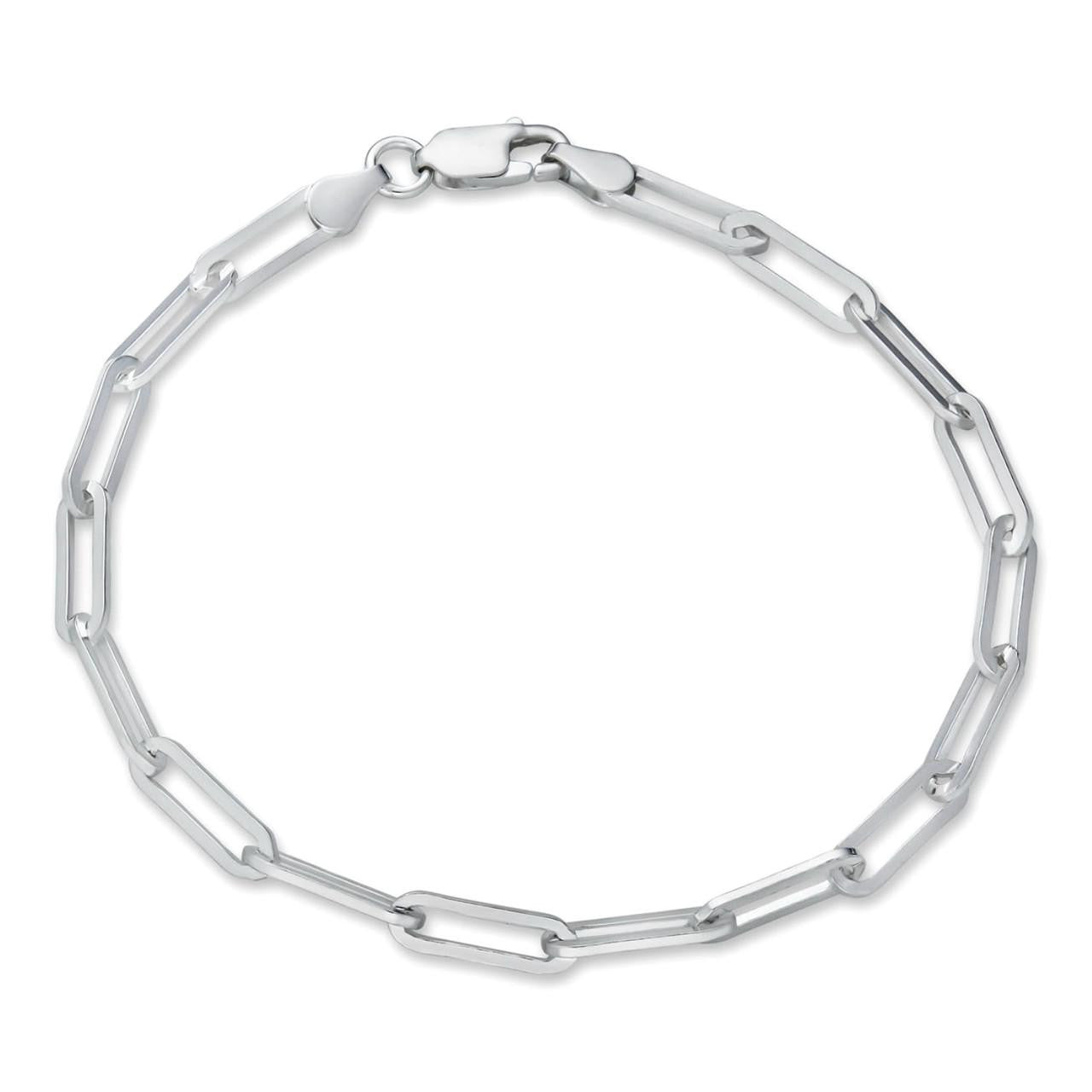 HarlemBling Paperclip Bracelet - 925 Sterling Silver - 6"-8" - 2.5mm-4mm