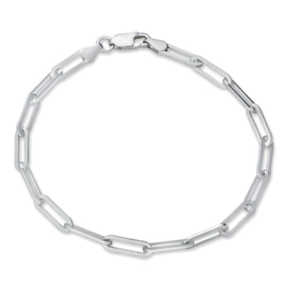 HarlemBling Paperclip Bracelet - 925 Sterling Silver - 6"-8" - 2.5mm-4mm