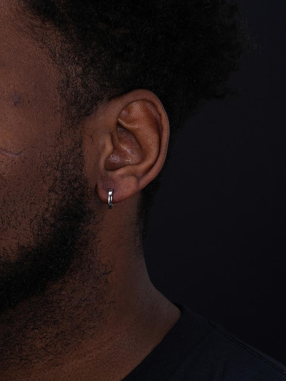 HarlemBling Plain Small Huggie Hoop Earrings - 925 Silver - 12.5mm