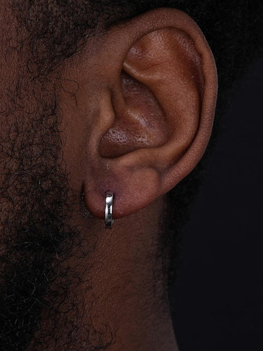 HarlemBling Plain Small Huggie Hoop Earrings - 925 Silver - 12.5mm