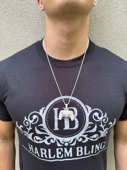 HarlemBling Playstation PS5 Controller Iced Pendant MOISSANITE 925 Silver 14k Gold Necklace