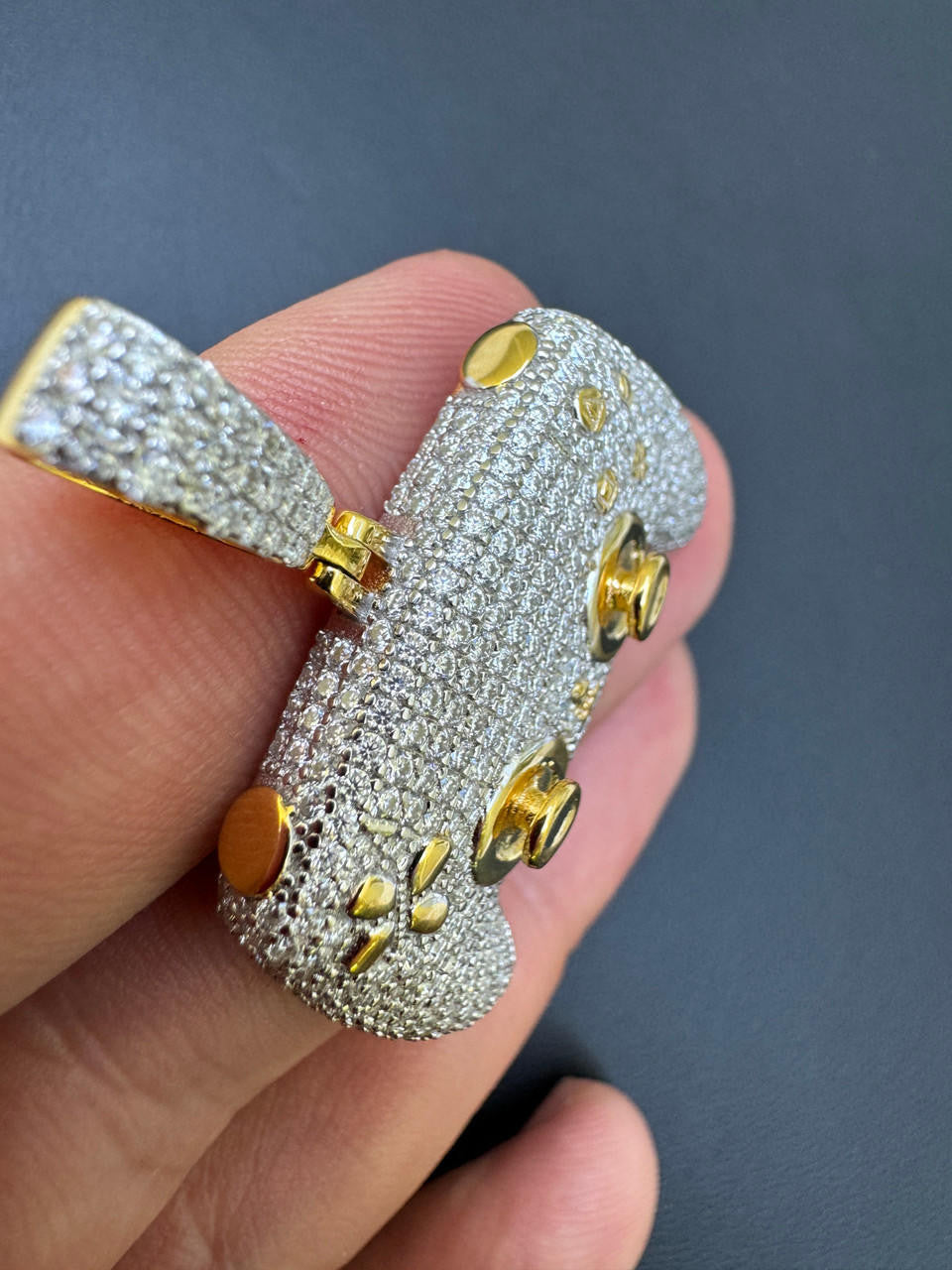 HarlemBling Playstation PS5 Controller Iced Pendant MOISSANITE 925 Silver 14k Gold Necklace