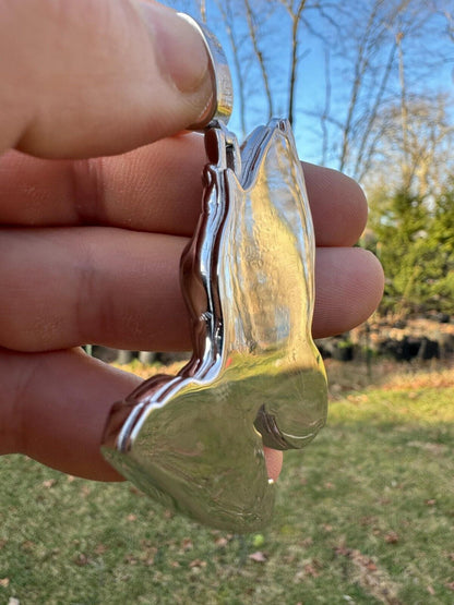 HarlemBling Praying Hands Religious Pendant Plain 925 Sterling Silver Necklace - 3 Sizes