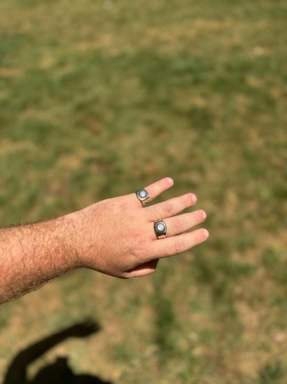 HarlemBling Presidential Watch Star Ring - CZ Stones -  14k Gold Vermeil 925 Silver