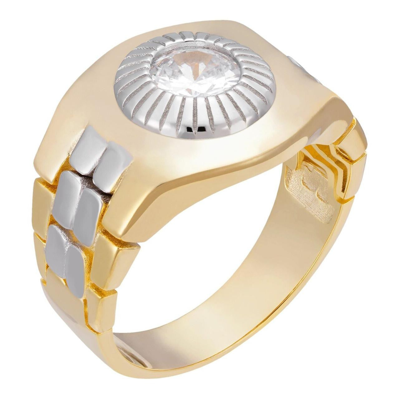 HarlemBling Presidential Watch Star Ring - CZ Stones -  14k Gold Vermeil 925 Silver