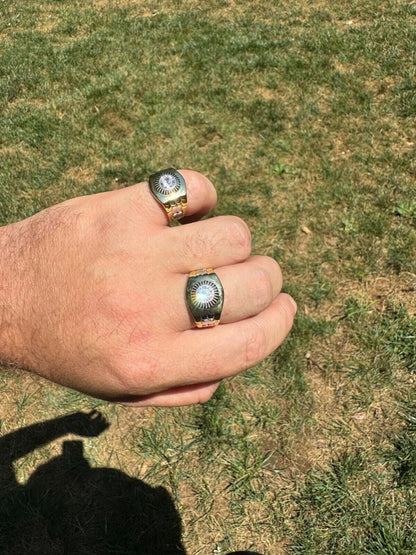 HarlemBling Presidential Watch Star Ring - CZ Stones -  14k Gold Vermeil 925 Silver