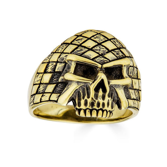 HarlemBling Punisher Ring - 14k Gold Vermeil 925 Silver Oxidized - Plain
