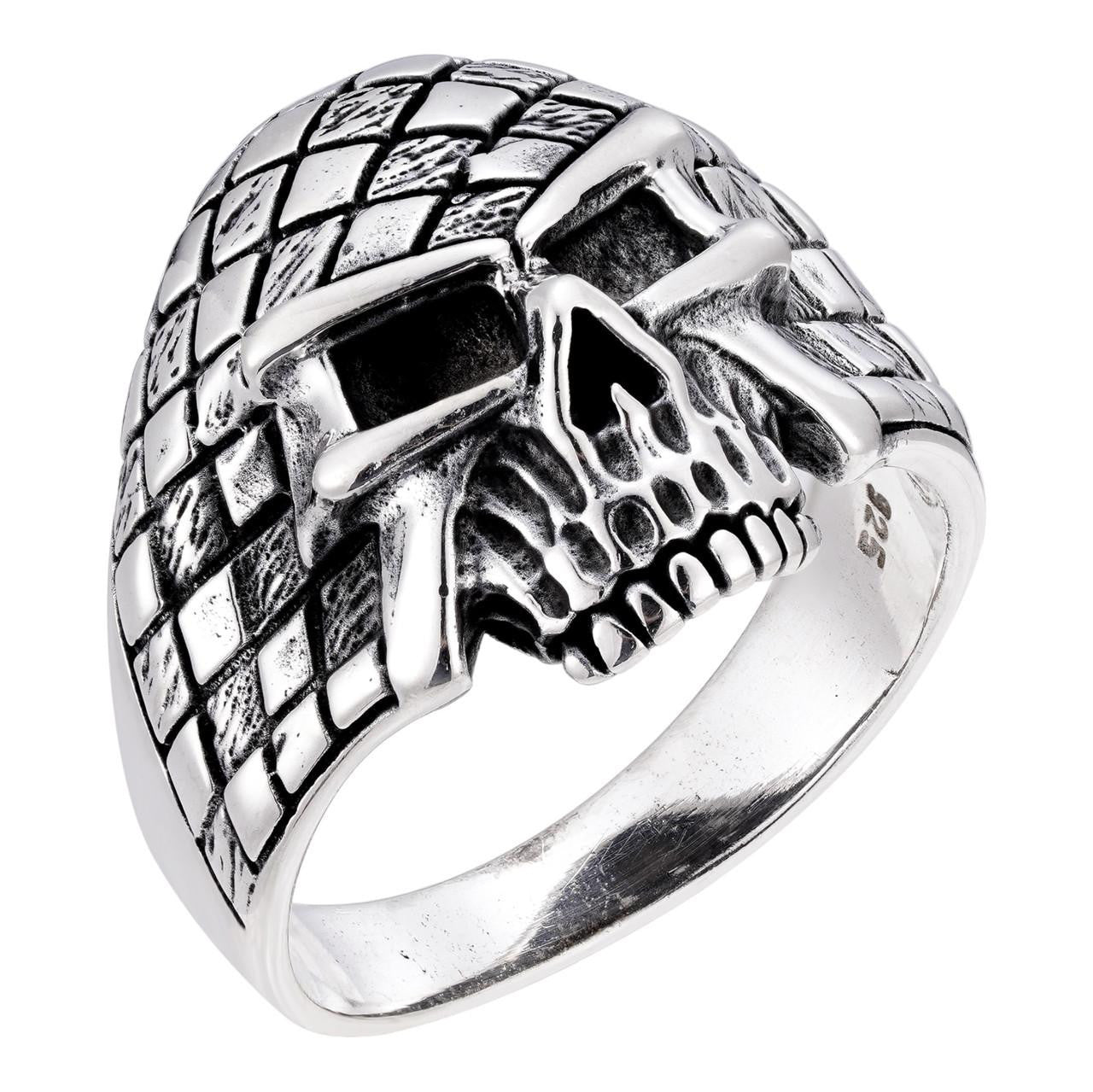 HarlemBling Punisher Ring - 925 Silver Oxidized - Plain
