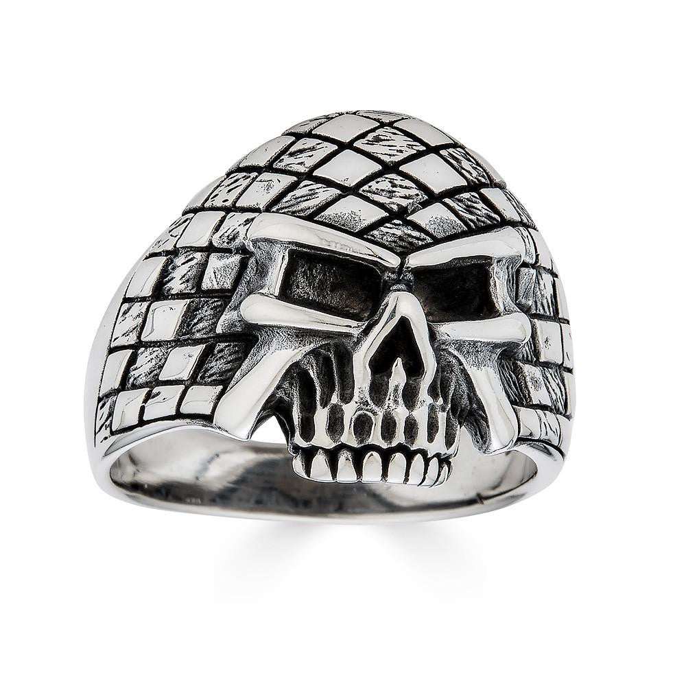 HarlemBling Punisher Ring - 925 Silver Oxidized - Plain
