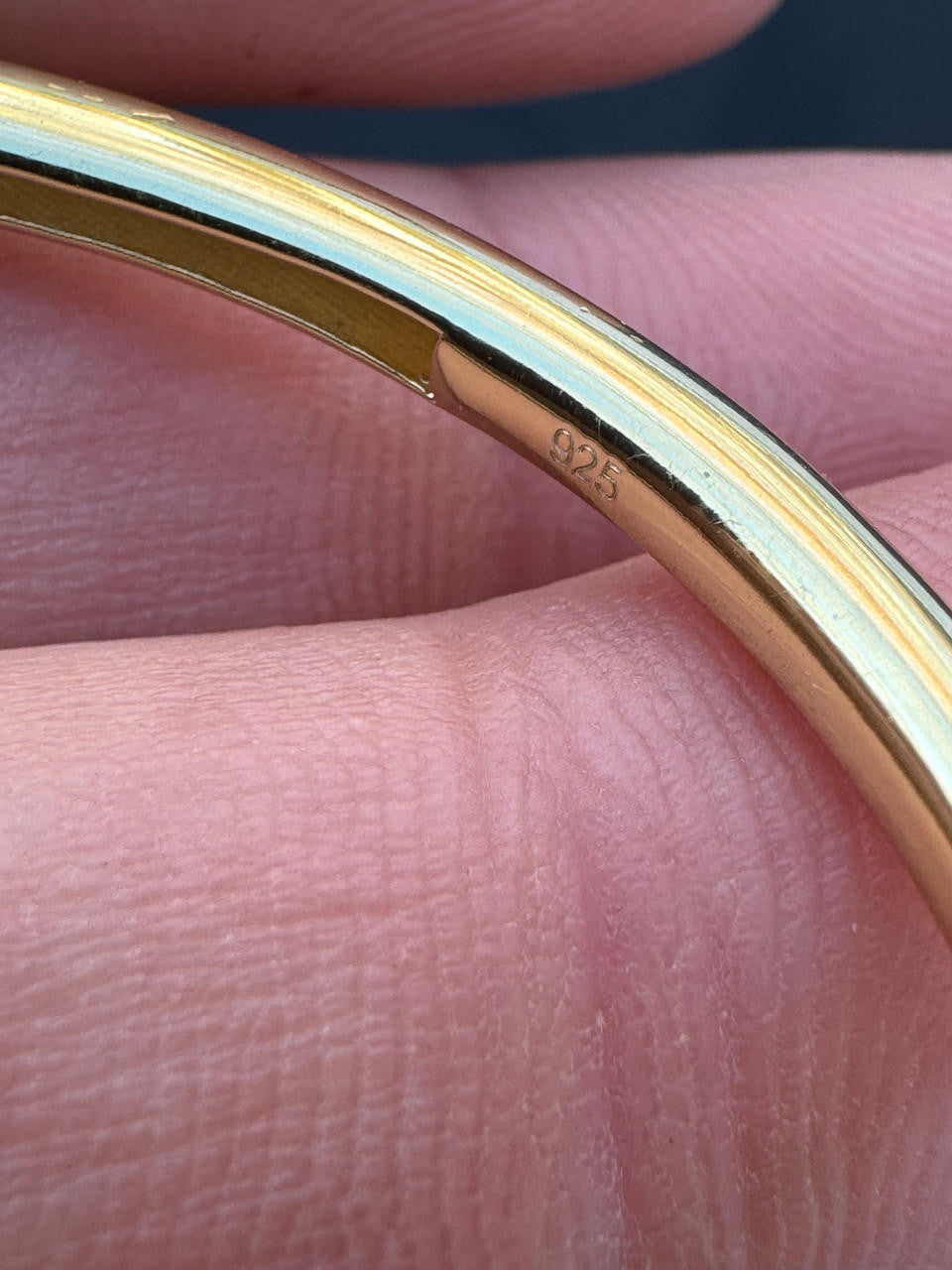 HarlemBling Real 14K Gold Over 925 Silver Iced CZ Nail Bangle Bracelet 6-7.5" Mens Ladies