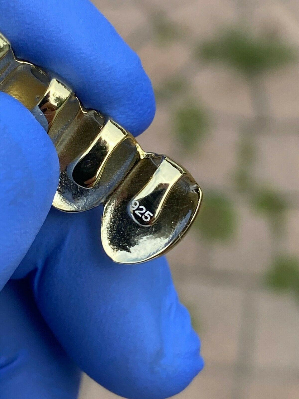 HarlemBling REAL 14k Gold Over Solid 925 Sterling Silver Diamond Cut Grillz Teeth Fronts