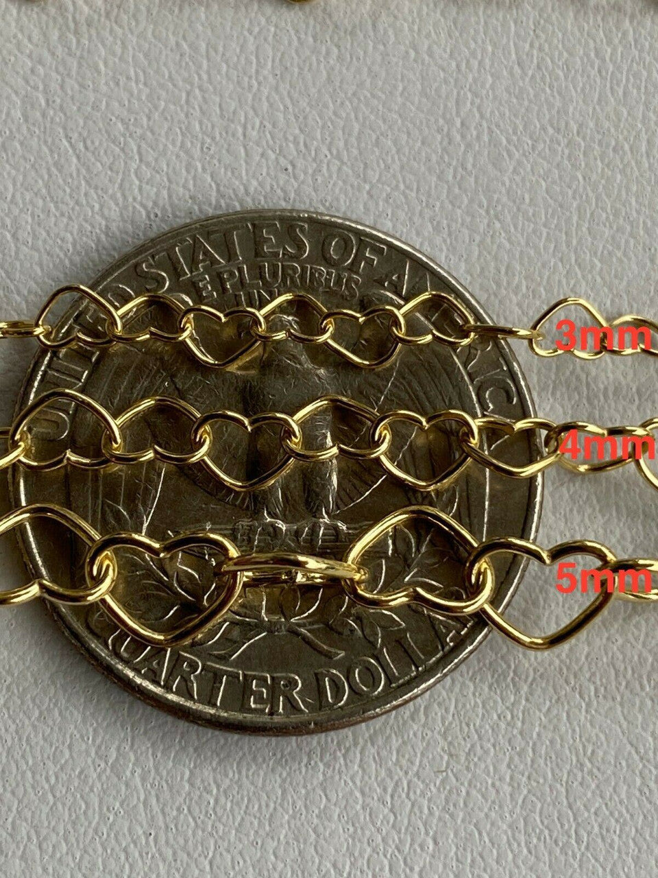 HarlemBling Real 14k Gold Over Solid 925 Sterling Silver Paperclip Heart Link Chain Necklace